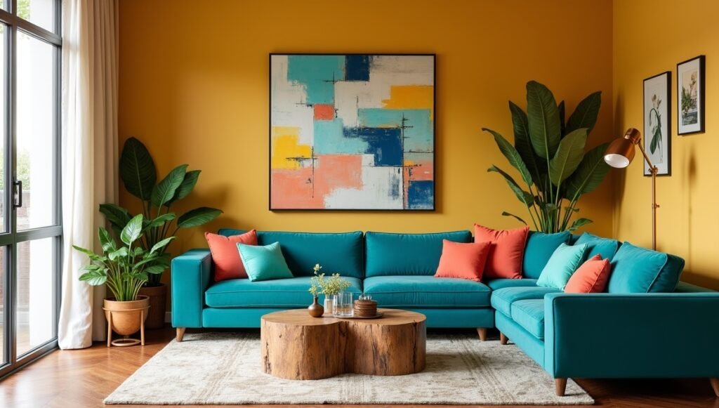 Color Drenched Living Room Ideas