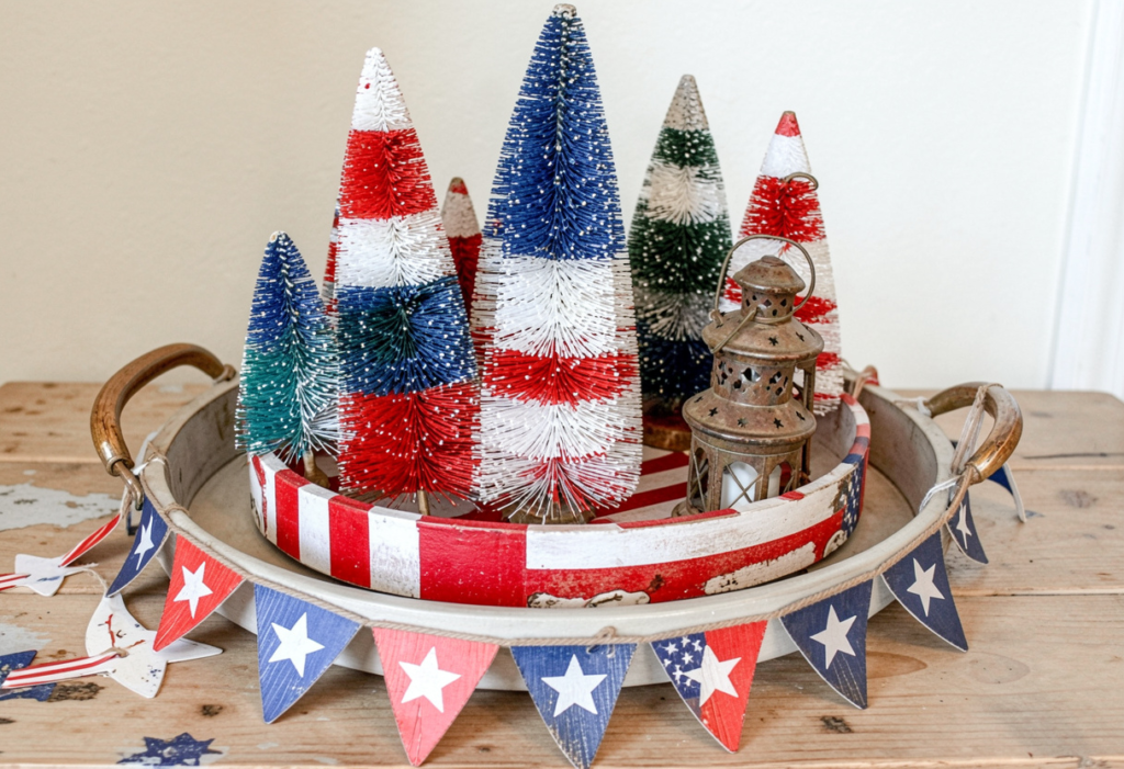Patriotic Tiered Tray Decor Ideas