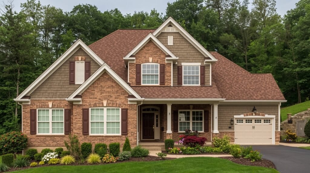 Brown Roof Exterior Paint Color Ideas