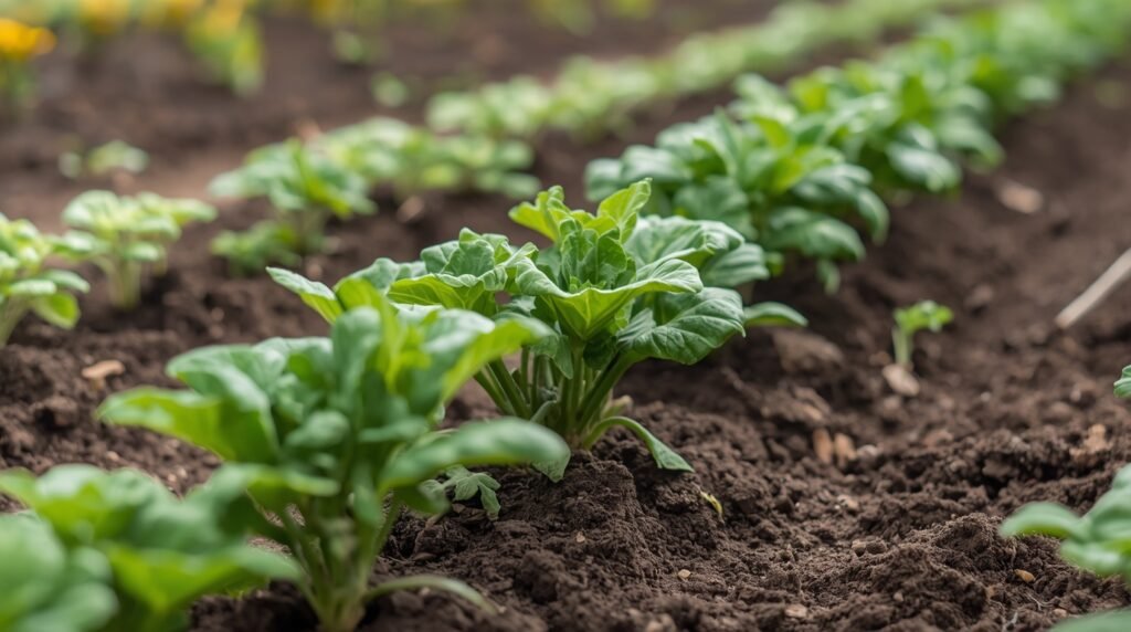 Compact Vegetable Row Planting Garden Ideas