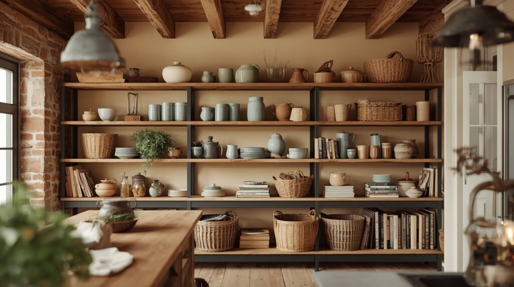 Farmhouse Kitchen Shelves Ideas