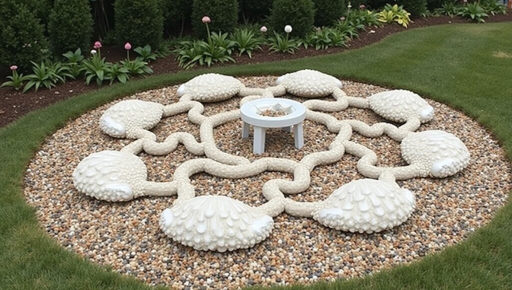 Seashell Garden Decor Ideas