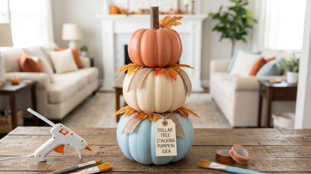 Dollar Tree Stacking Pumpkin Ideas