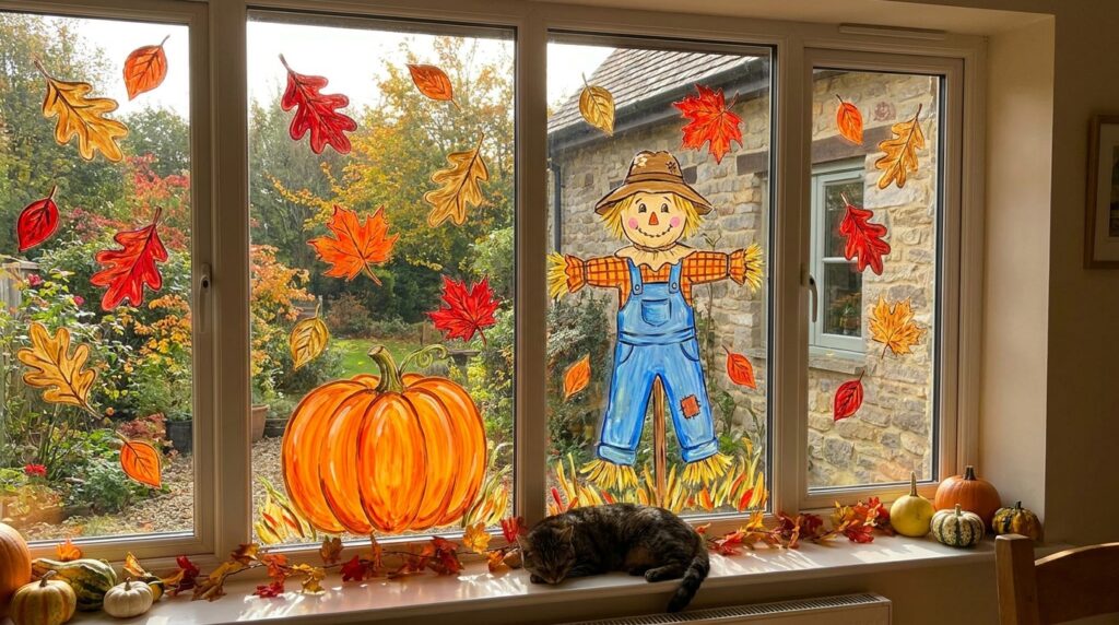 Fall Window Painting Ideas