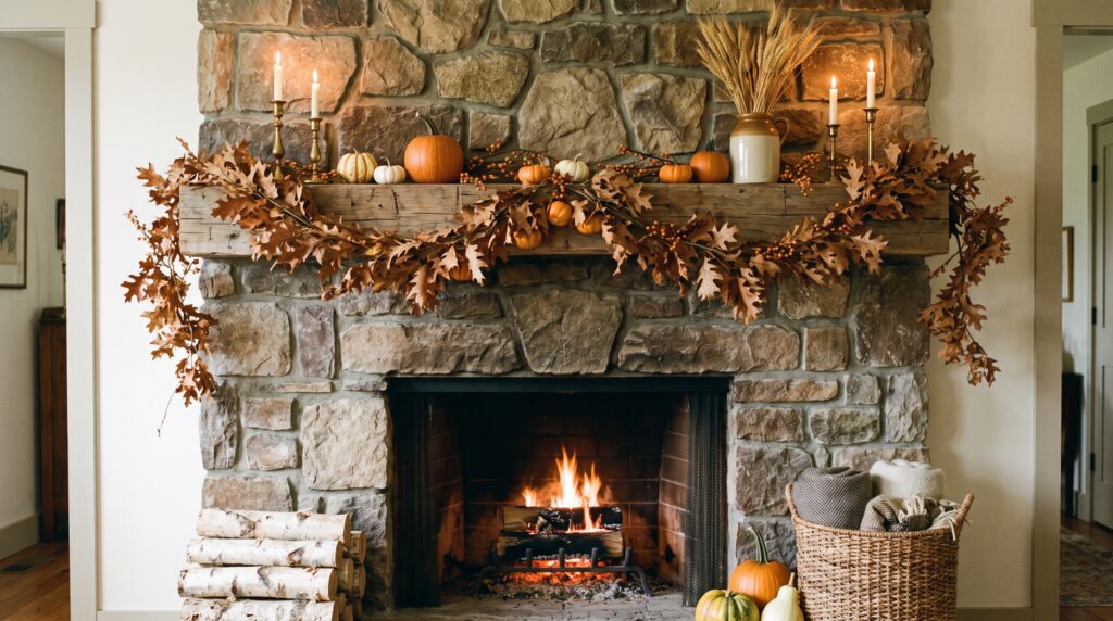 Fall Fireplace Decor Ideas